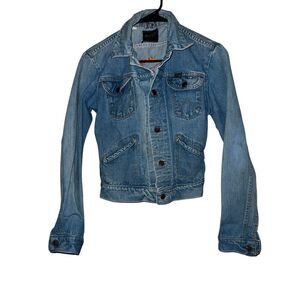 1970s Wrangler Art Denim Jacket, Western, Hippie vintage sz 32 (xs or s)